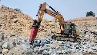 Pultvizor SV240 Prime new Rock Breaker testing in SANY SY210 Excavator at Kolhapur, MH, India.