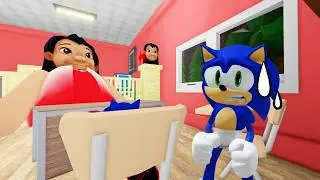 Sonic играет в LILO CRAZY MONSTER RUN ESCAPE, смешные моменты | ROBLOX