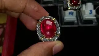 Natural ruby pigeon blood,ring silver microsetting tepper.WA 082177780631#gemstone #cincin#ruby #fyp