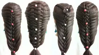 4 Amazing Ponytail Hairstyle - Simple Hairstyle | Braided Hairstyle For Girls