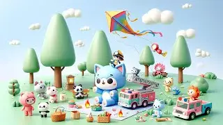 🐱🎈Skyla's Courage Kite Rescue! Facing Fears & Tiny Risks with Friends 🚒💪