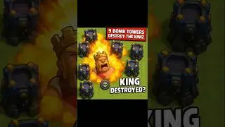 King (No equipments) vs 9 Bomb Towers 💣😭 #ks #mrkanhasabat #shorts #reels #gaming #coc #like