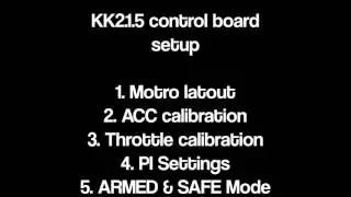 HobbyKing KK2 1 5 Setup