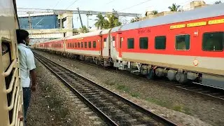 Local vs High speed Train || Race with LHB Cholan express and Accelerating Kanyakumari express