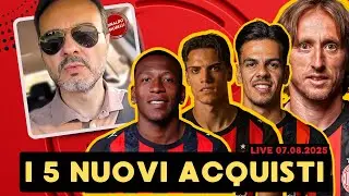I 5 NUOVI ACQUISTI DEL MILAN | Rinaldo Morelli #Live 07.08.2025