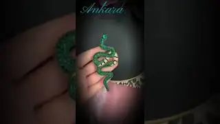 Handmade Snake Brooch #brooch #brooches #handmade #embroidery #beaded #portrait #portraits #custom