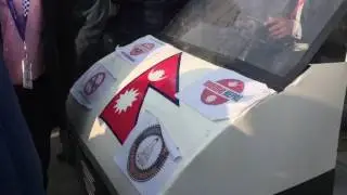 Madhab Kumar Nepal Visited Solar Car in CAN INFOTECH 2017