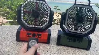 10000mah Camping Fan With Led Light