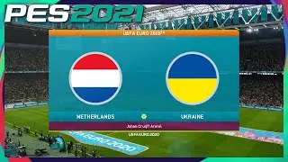 PES 2021 | Netherlands vs. Ukraine | EURO 2020 | at Johan Cruijff ArenA (Full Gameplay)