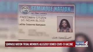 Freedmen citizens of Seminole Nation says they were denied COVID-19 vaccine at Oklahoma Indian Healt