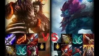 LOL Full Build 1on1:Tryndamere VS Trundle