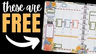 Free Stickers - Vertical Layout Happy Planner Plan With Me - Collab @TheEnchantedPlanner