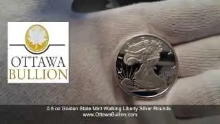 Half Ounce Golden State Mint Walking Liberty Silver Rounds  Buy Silver Ottawa  ottawabullion.com