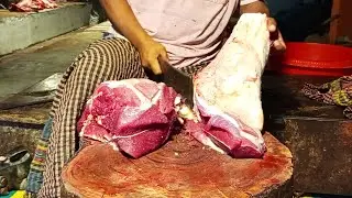 Amazing fastest workers meat cutting skills, Best beef slicing knife skills, How to cuts cow meat 