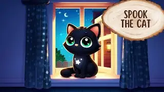 Non-Scary 🎃 Halloween Bedtime Story For Kids 🐈‍⬛ Spook The Cat