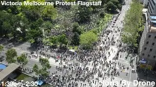 Melbourne Victoria protest 20th November 2021 Flagstaff Gardens (HD Version)