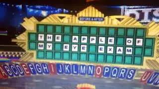 Wheel of Fortune 2nd Edition One Letter Solve: The Apple of my Eye Exam