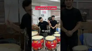 1 секунда против 10 лет игры на китайских барабанах #aylex #percussion #percussionist #chinesedru...