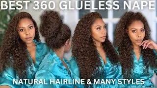 Lagos Inspo Hairline 🔥INVISI-STRAP🔥 360 Water Wave Chocolate Brown Wig | 3 Styles ft AshimaryHair