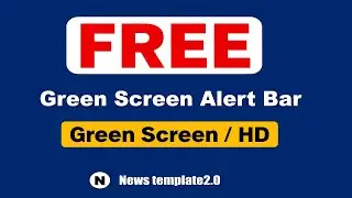 Breaking News Template 2025 |Red Background Template | Green Screen Alert Bar | 4k free