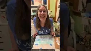 Part 2 &ldquo;Beach Bums Welcome&rdquo; stenciling 