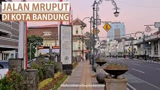⁴ᴷ⁶⁰ Walk Around on Jalan Asia Afrika Bandung at dawn [From Tugu Simpang Lima Bandung - Mruput]