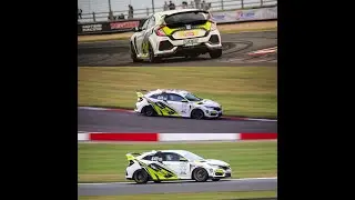 Time Attack Donington Park 360 Spin Craner Curve's Backwards entry near crash Honda Civic Type R