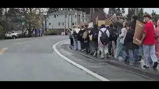 Students at Monroe High School walked out yesterday to protest ICE and the death of Alex Pretti