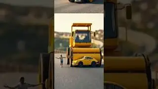 road roller making road smooth . $satisfing sounds🔊 #asmr #relaxingmusic #relaxing #chillout#viralai