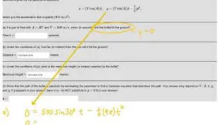 Parametric Curves 3: If a projectile is fired with an initial velocity of V meters per second at...