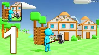 Craftheim Lumberjack Island - Gameplay Walkthrough Part 1 - Cut Trees In Craftheim (iOS, Android)