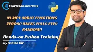 #25 Numpy array functions zeros() ones() full() eye() random() in #python #numpy #numpytutorial
