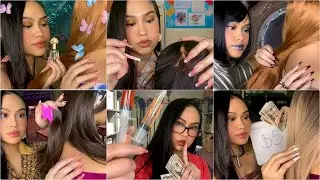 ASMR TINGLY Hair Play, Scalp Scratch / Massage, Back Scratch, Spa, Makeup, Injections RP Compilation