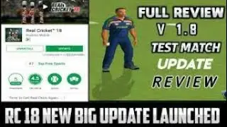 Real cricket 18 update for Android with version 1.8 full review