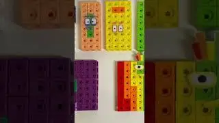 Making Numberblocks 8 times table from MathLink Cubes 넘버블럭스 만들기  マスリンク ナンバーブロックス 數字方塊積製作8的乘法#shorts