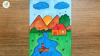 How To Draw a House step by step || Easy House Drawing (Colouring) for beginners || Drawing Hub 