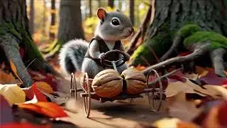 The hermit crab is driving a small vehicle