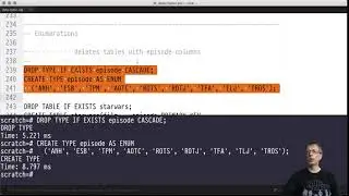 Advanced SQL — Chapter #03 — Video #16 — User-defined types: enumerations (CREATE TYPE ... AS ENUM)