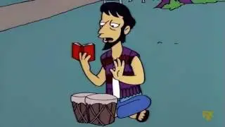Homer rides a bomb