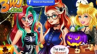 Disney Princesses Ariel Cinderella Merida Halloween Challenge game for girls