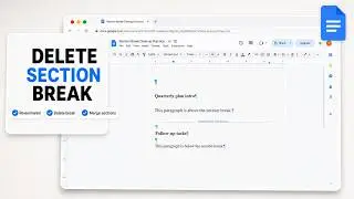 How to Remove a Section Break in Google Docs (Section Boundary Reset)