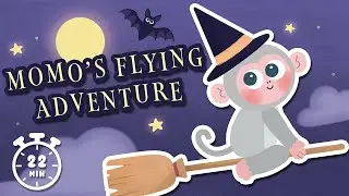 Cozy Momo's Flying Witch Adventure 🧹 | Ever-Changing Sensory Animation with Gentle Halloween Music
