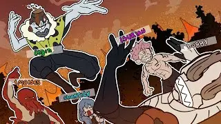 BATALHA DE MALDIÇÕES! Buggy, Legiti, Chantilly, Moisés e Isurian se enfrentam no Jujutsu Shenanigans