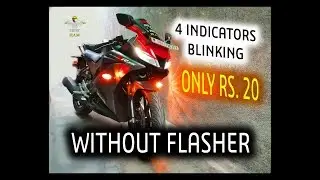 R15V3 Modification | blink 4 indicators without flasher | by ready to ride..!