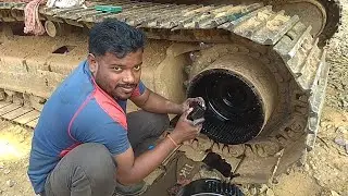 @kobelco SK 210 track Motor//fall by servicing one side