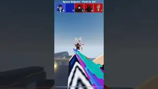 Hitting sniper shots with AUTO FIRE Roblox Aimblox #roblox #aimblox