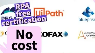 how to do free certification #rpa #rpacertification #freecertificationcourses #rpajobs #rpacertified