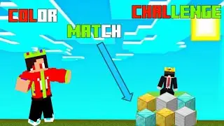 COLOR MATCH CHALLENGE IN MINECRAFT | MCPE | RED0044GAMING |
