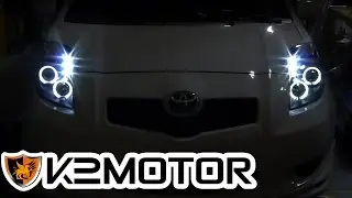 K2MOTOR INSTALLATION VIDEO: 2006-2008 TOYOTA YARIS HATCHBACK PROJECTOR HEADLIGHTS