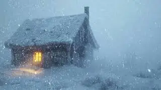 Deep Sleep Blizzard Sounds ❄️ Winter Storm Wind and Snowfall Ambience